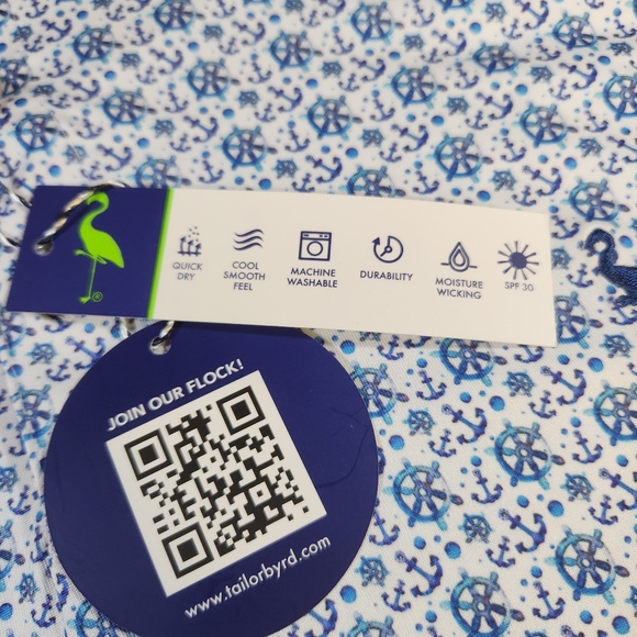 Tailorbyrd Performance Golf Polo Shirt Nautical Colorful Men's XL Wicking SPF 30 - Picture 6 of 10